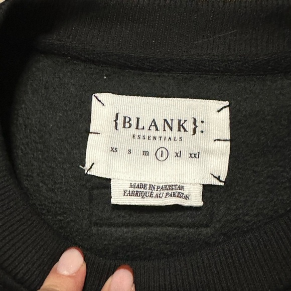 Blank Essentials Mens Arch Sweatshirt Crew Sweater Neck Black Large - Picture 5 of 6